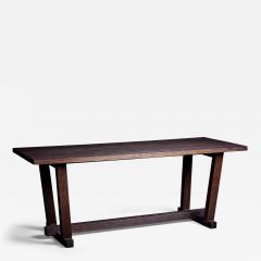 French 1940s Heavy Solid Studio Dining Table in Oak - 3283608