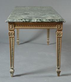 French 1940s Marble Top Table with Brass Base - 3803551