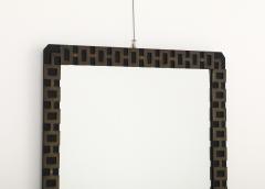 French 1940s Metal and Brass Wall Mirror - 4420781
