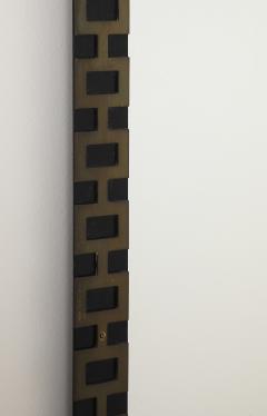 French 1940s Metal and Brass Wall Mirror - 4420787