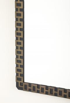 French 1940s Metal and Brass Wall Mirror - 4420792