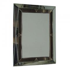 French 1940s Modern Neoclassical Mirrored Frame Mirror - 1819526