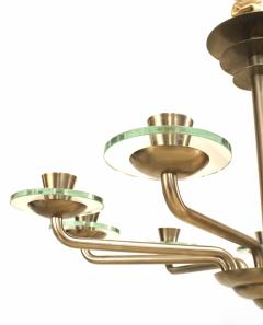 French 1940s Modernist Steel Chandelier - 738441