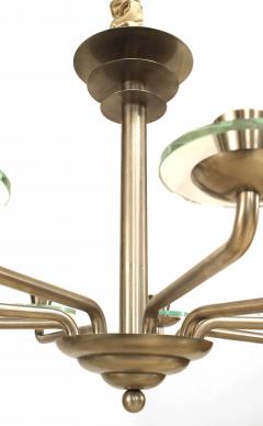 French 1940s Modernist Steel Chandelier - 738442