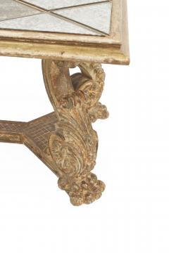 French 1940s Oak and Gilt Finish Coffee Table - 726016