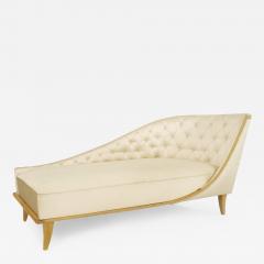 French 1940s Sycamore Chaise Lounge - 425554