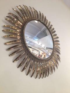 French 1950s Brass Starburst Mirror - 80980