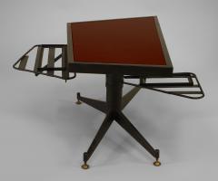 French 1950s Mid Century Modern Ebonized Metal Coffee Table - 463132