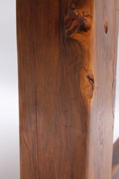 French 1950s Solid Olive Tree Round Pedestal Dining Center Table - 466529