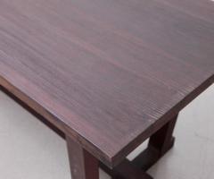 French 1960s Heavy Solid Studio Dining Table in Oak - 593439