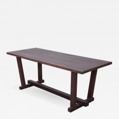 French 1960s Heavy Solid Studio Dining Table in Oak - 595441