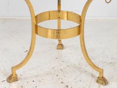 French 1970 Empire Style Side Table with White Marble Top - 4220390