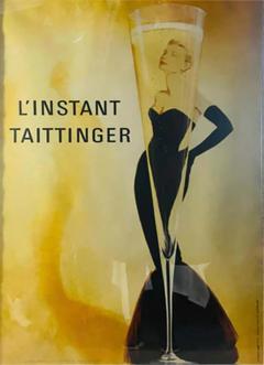 French 1980s Publicic Conseil Linstant Taittinger Poster - 2878036