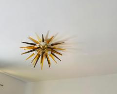 French 1990s Sunburst Flush Light - 2298510