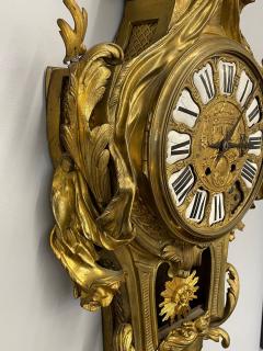 French 19th 20th Century Bronze Cartel Clock Figural Dore  - 2821387