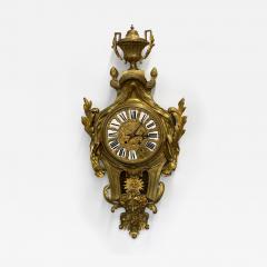 French 19th 20th Century Bronze Cartel Clock Figural Dore  - 2822892