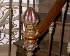 French 19th C Hand Carved Cast Iron Staircase - 498353