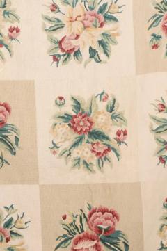French 19th Century Aubusson Wall Tapestry with Pink and Cream Floral D cor - 3485637