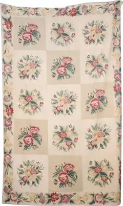French 19th Century Aubusson Wall Tapestry with Pink and Cream Floral D cor - 3487721