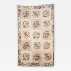 French 19th Century Aubusson Wall Tapestry with Pink and Cream Floral D cor - 3487723