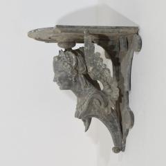 French 19th Century Belle Epoque Cast Zinc Alloy Wall Console Pedestal - 4109170
