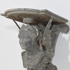 French 19th Century Belle Epoque Cast Zinc Alloy Wall Console Pedestal - 4109177