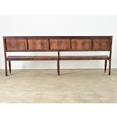 French 19th Century Bentwood Bench with Pierced Back - 4271661