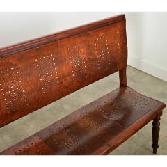 French 19th Century Bentwood Bench with Pierced Back - 4271680