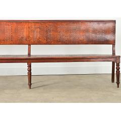 French 19th Century Bentwood Bench with Pierced Back - 4271683
