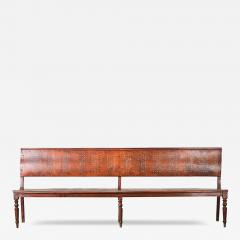French 19th Century Bentwood Bench with Pierced Back - 4290952