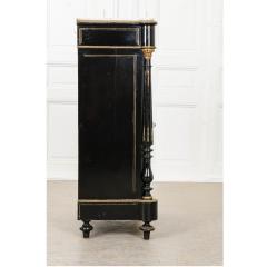 French 19th Century Black Lacquered Napoleon III Cabinet - 1596436