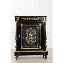 French 19th Century Black Lacquered Napoleon III Cabinet - 1596440