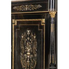 French 19th Century Black Lacquered Napoleon III Cabinet - 1596441