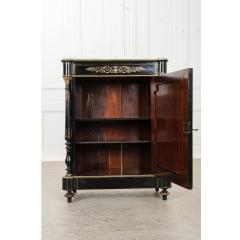 French 19th Century Black Lacquered Napoleon III Cabinet - 1596444
