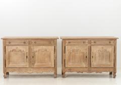 French 19th Century Bleached Oak Buffets with Floral Details a Pair - 2303861