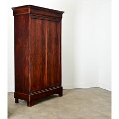 French 19th Century Bookmatched Mahogany Louis Philippe Armoire - 4317068