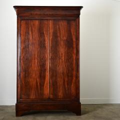 French 19th Century Bookmatched Mahogany Louis Philippe Armoire - 4317085