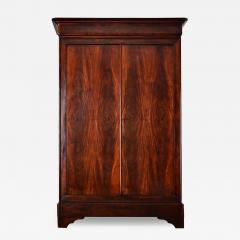 French 19th Century Bookmatched Mahogany Louis Philippe Armoire - 4329712