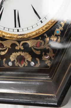 French 19th Century Boulle Inlaid Hexagonal Wall Clock - 1337647