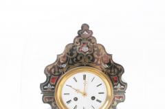 French 19th Century Boulle Inlay Table Clock Under Glass Dome - 1882535