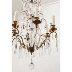 French 19th Century Brass Crystal Chandelier - 3510790