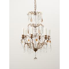 French 19th Century Brass Crystal Chandelier - 3510792