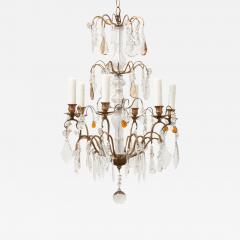 French 19th Century Brass Crystal Chandelier - 3590765