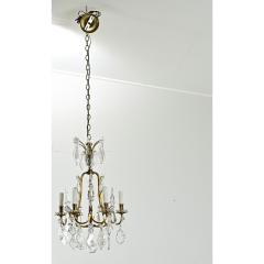 French 19th Century Brass Crystal Chandelier - 3780732