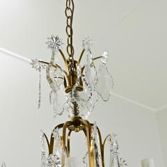 French 19th Century Brass Crystal Chandelier - 3780734