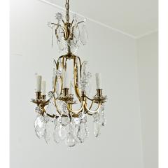 French 19th Century Brass Crystal Chandelier - 3780735
