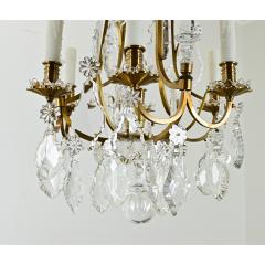 French 19th Century Brass Crystal Chandelier - 3780736