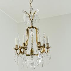 French 19th Century Brass Crystal Chandelier - 3780738