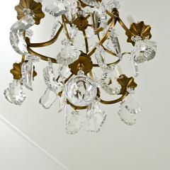 French 19th Century Brass Crystal Chandelier - 3780741