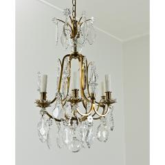 French 19th Century Brass Crystal Chandelier - 3780742